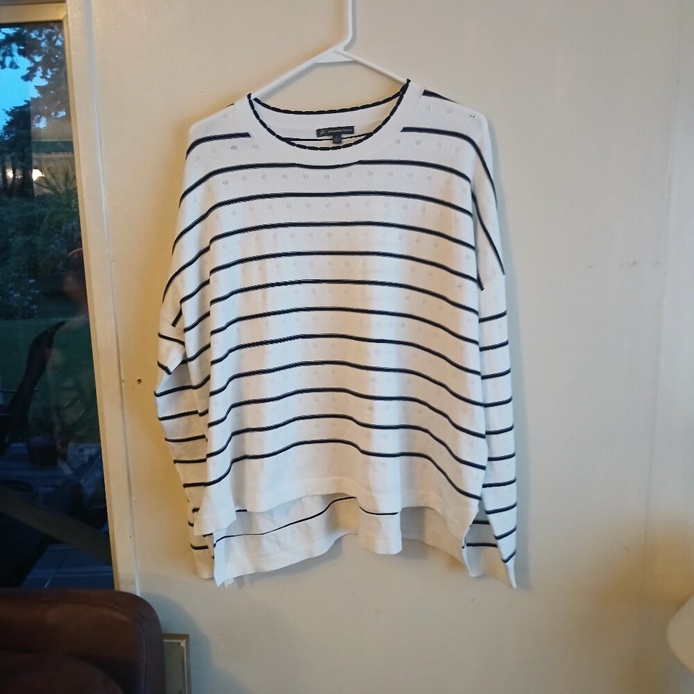 Adrianna Papell Women's striped sweater Size Large
